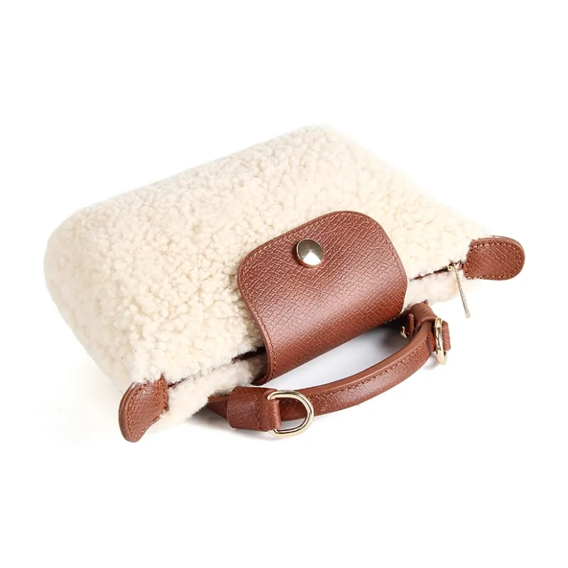 YOCAMU Sherpa Handbag Women's Multicolor-5