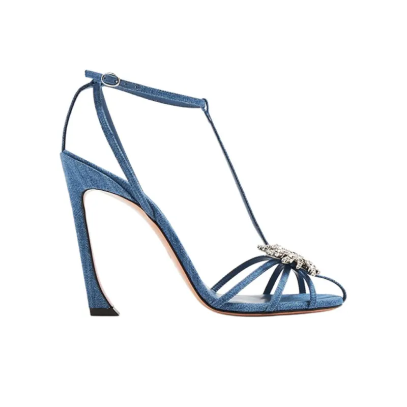PIFERI Maggio Strap Sandals 10cm Women's Blue-1