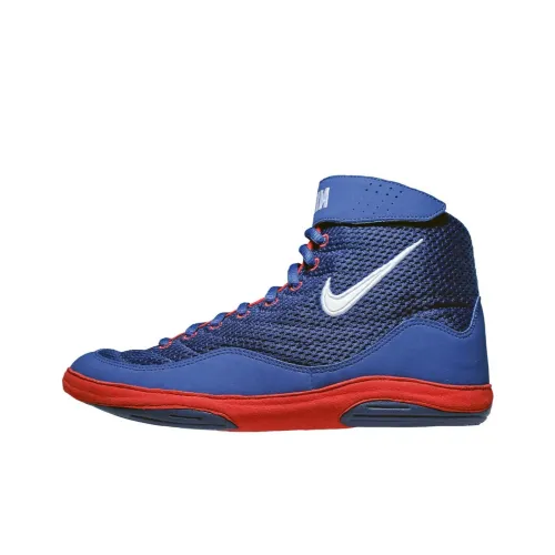 Nike Inflict Anti Slip And Wear Resistant Lightweight High Top Training Shoes Men's Blue