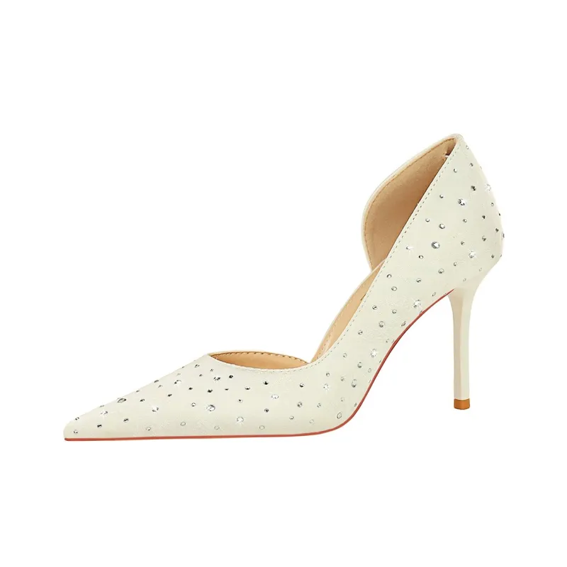 QITUMAUL Slim Heel High Heels 8cm Women's-4