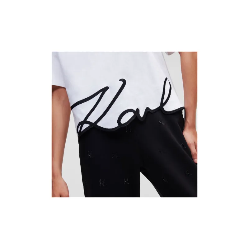 KARL LAGERFELD / Karl Lagerfeld Jeans Signature Hem T Shirt-4