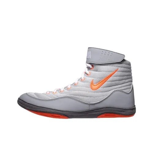 Nike Inflict Anti-Slip Wear-Resistant High-Top Training Shoes Men's Gray Orange