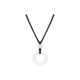 Auspicious Clouds Bodhi Lucky Ring Necklace[White Bead Version]