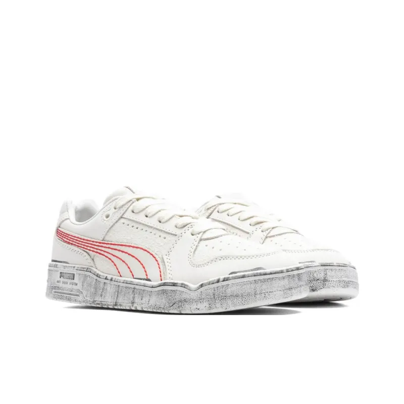 Feature x PUMA Slipstream Anti Slip Wear Resistant Low Top Skateboard Shoes Unisex White Red-2