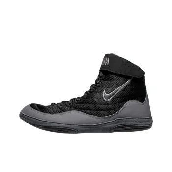 Nike Inflict Anti-Slip Wear-Resistant High-Top Training Shoes Men's Black Gray