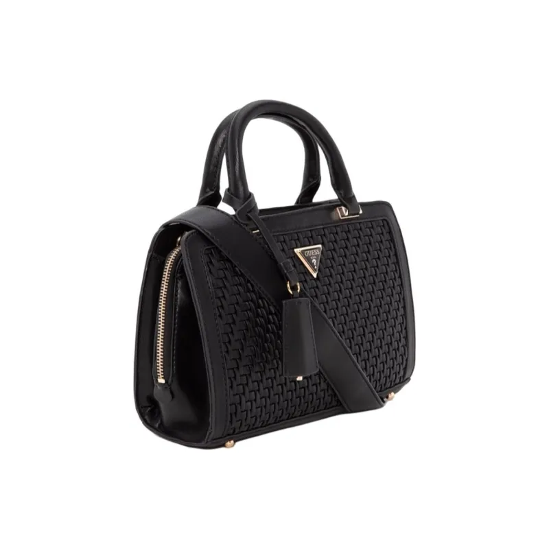 GUESS Artificial Leather Handbag Medium Size Women's Black-1