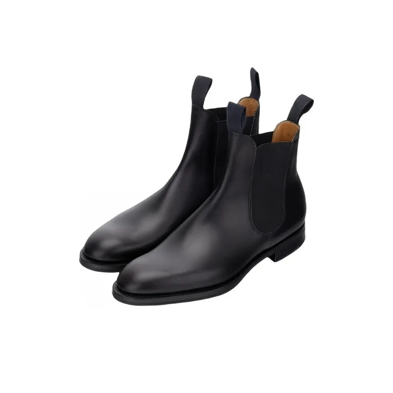 Edward Green Short Chelsea Boots Men's Black-2