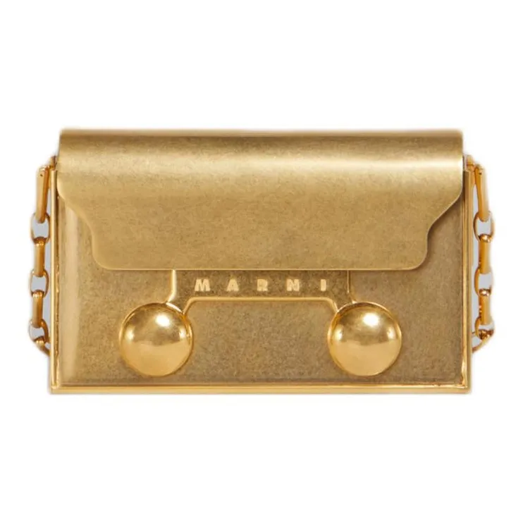 MARNI Brass Handbag Women's Gold-0