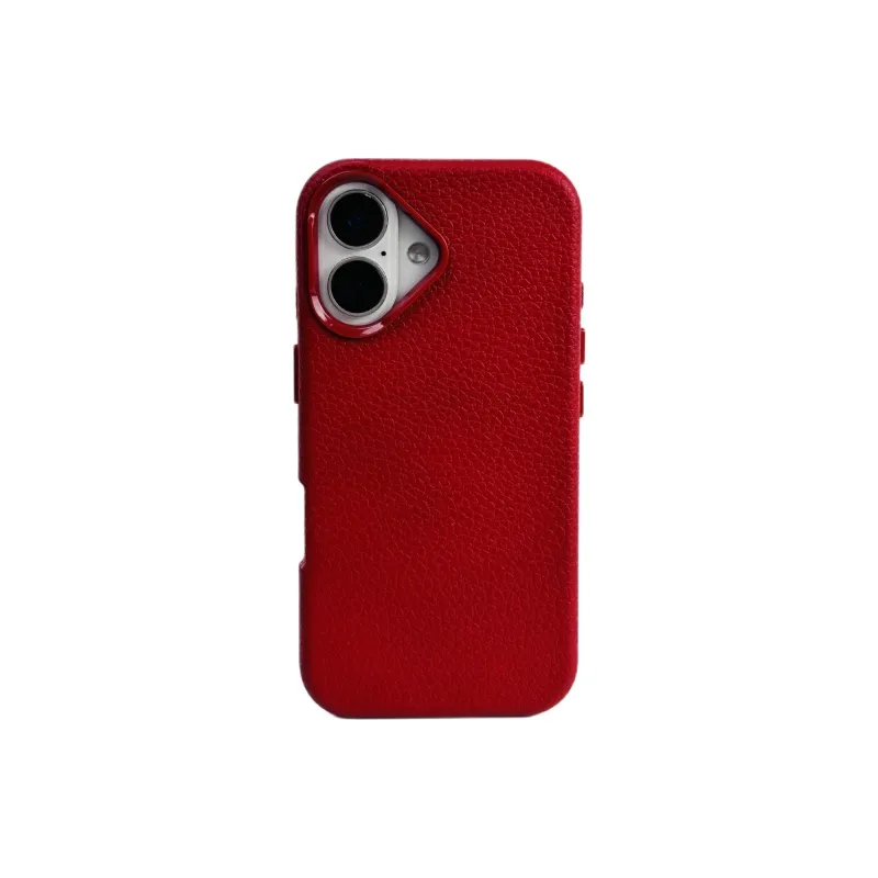Wei Xin Leather Material Solid Color Litchi Grain Phone Cases Compatible With IPhone 16/15 Pro Max/Apple 13/14 Pro/Max-12