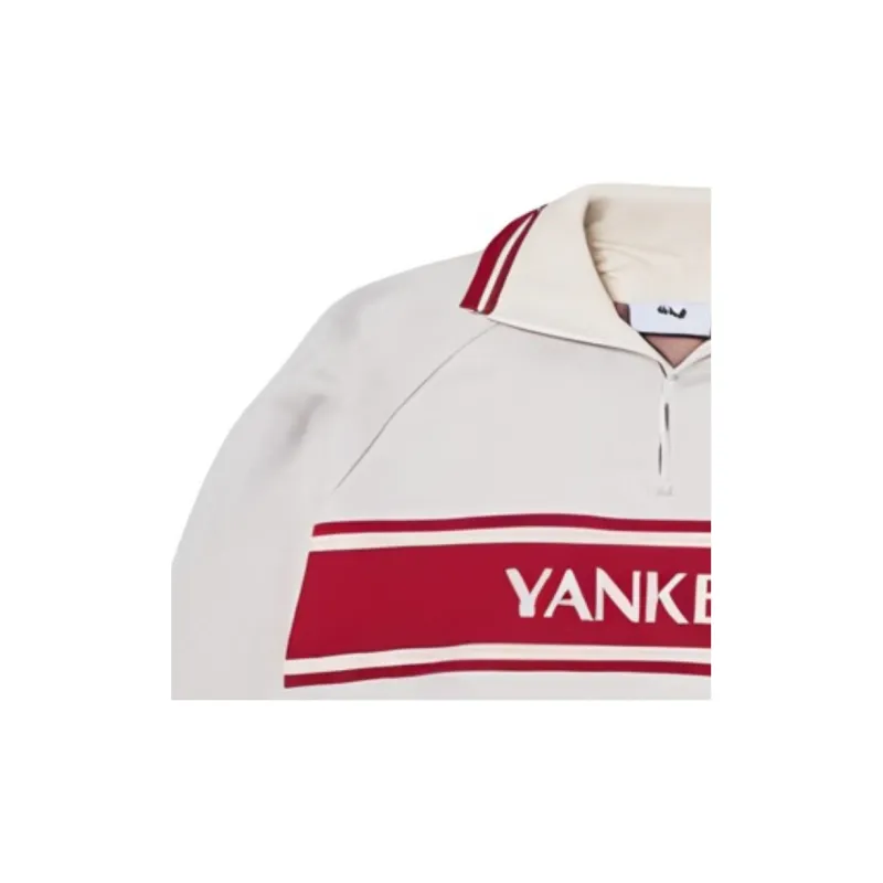 MLB New York Yankees Sweatshirt Women's Dark Cream-3