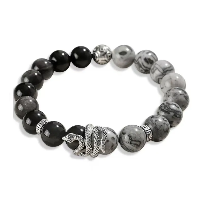 Strange Snow Obsidian Bracelets Unisex-0