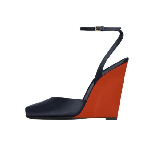 SAINT LAURENT La Scandale Wedge Sandals Women's