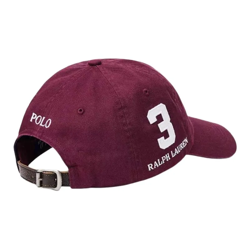Polo Ralph Lauren Cow Leather Baseball Caps Unisex Red-1