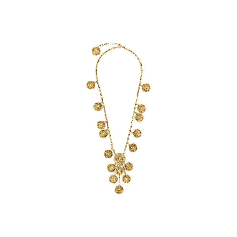 SAINT LAURENT Metal Necklaces Unisex Gold-1