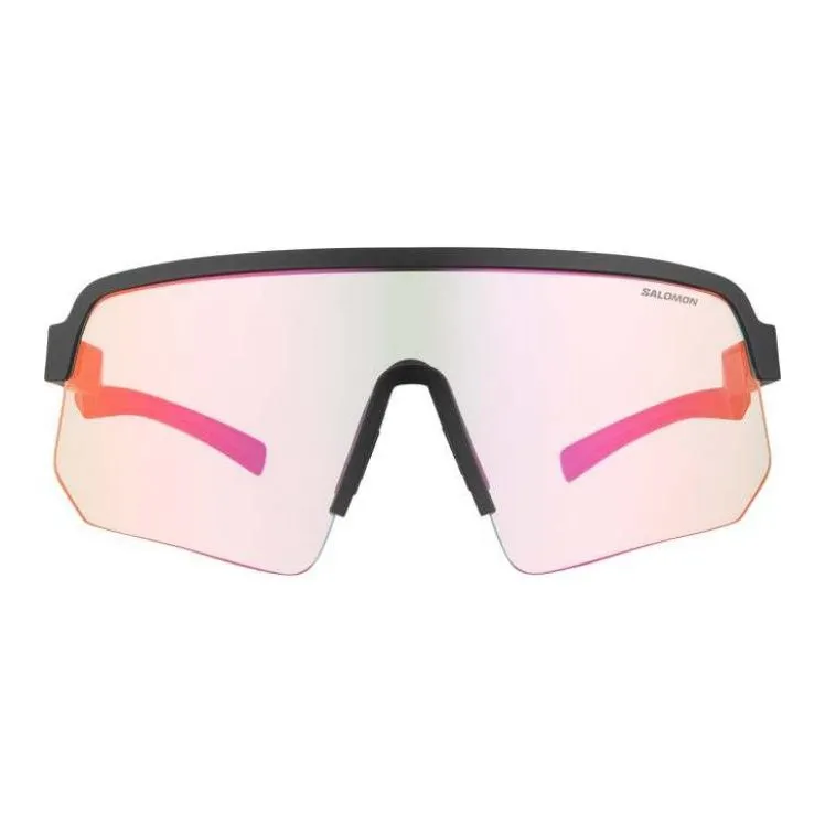 SALOMON Rubber Irregular Shape Sunglasses Unisex Black-1