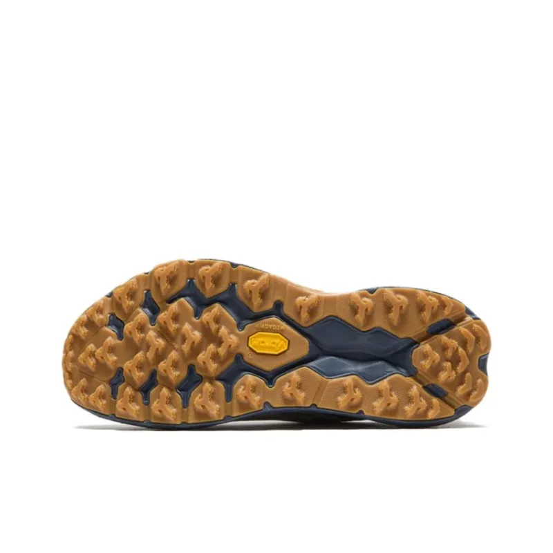 HOKA ONE ONE Speedgoat 5 Anti Slip Wear Resistant Low Top Running Shoes Men's Brown Blue-3
