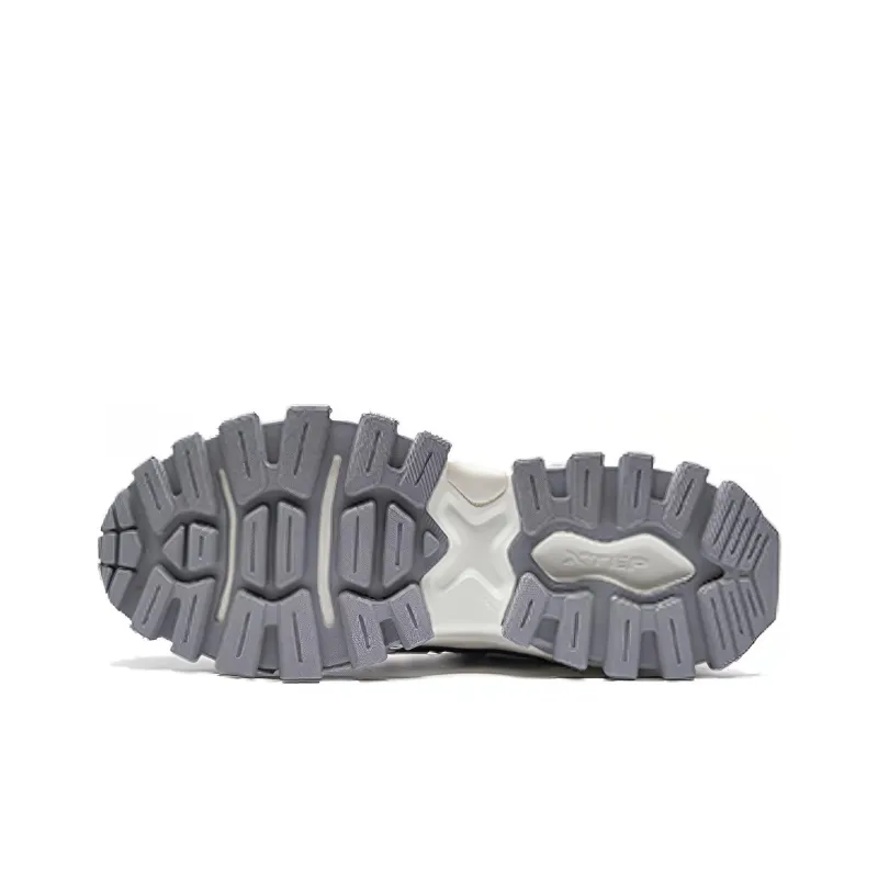 XTEP Shock Absorbers With Slip Resistant And Abrasion Resistant Properties High Top Casual Shoes Men's Gray Blue Green-3
