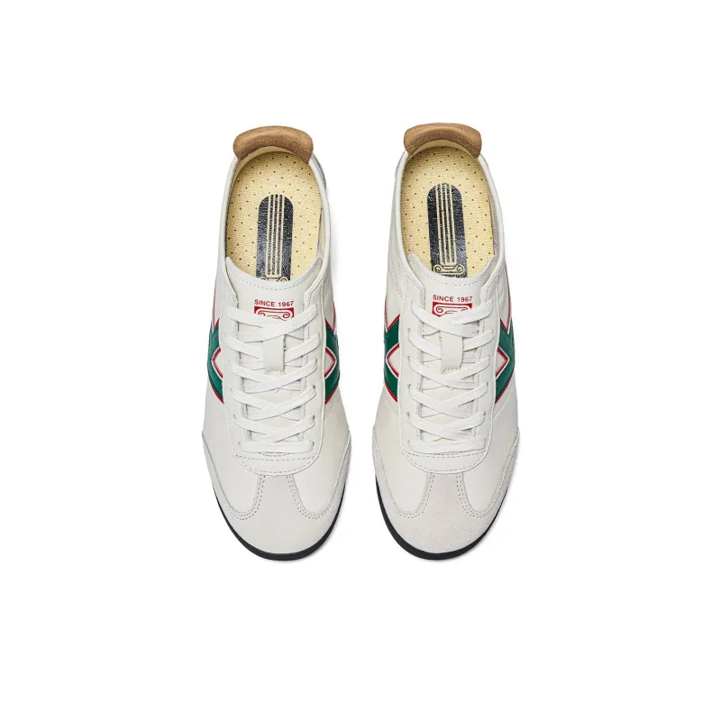 Kappa Back to Back Anti Slip Wear Resistant Low Top Skateboard Shoes Unisex White Green-3
