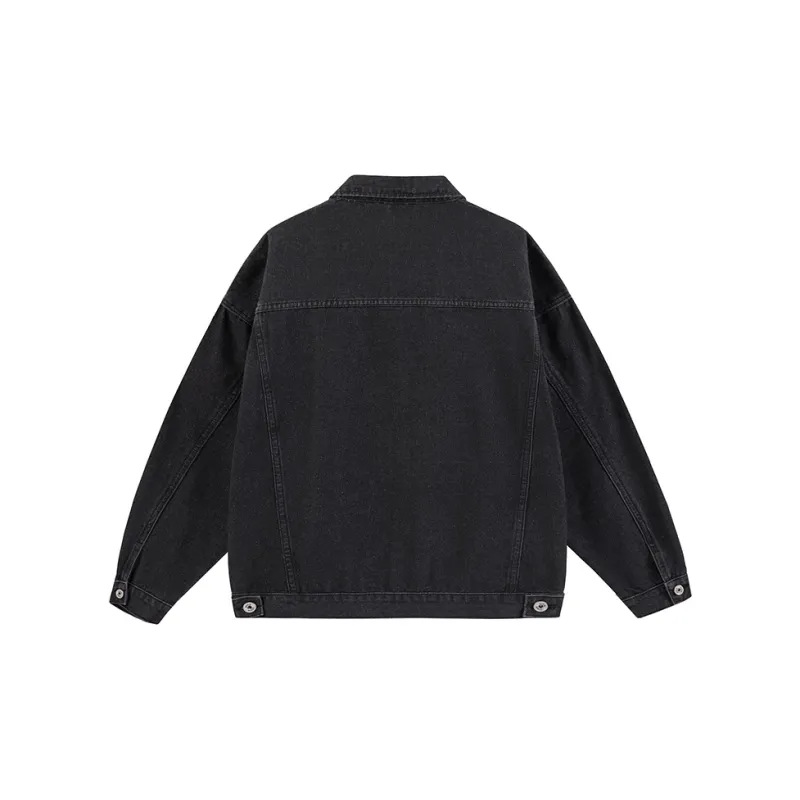 HELEH Denim Jacket Men's Black Gray Color-1
