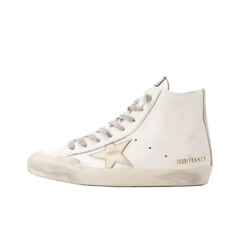 Golden Goose Francy High Top Skateboard Shoes Women's White-0