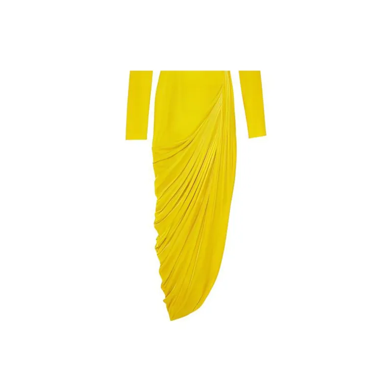 GUCCI SS22 Long-Sleeved Dresses Women's Yellow-5