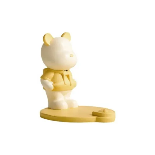 CHRROTA Cartoon Fitness Bear Phone Flat Stand Pen Holder Desk Ornament For Living Room And Students Floor
