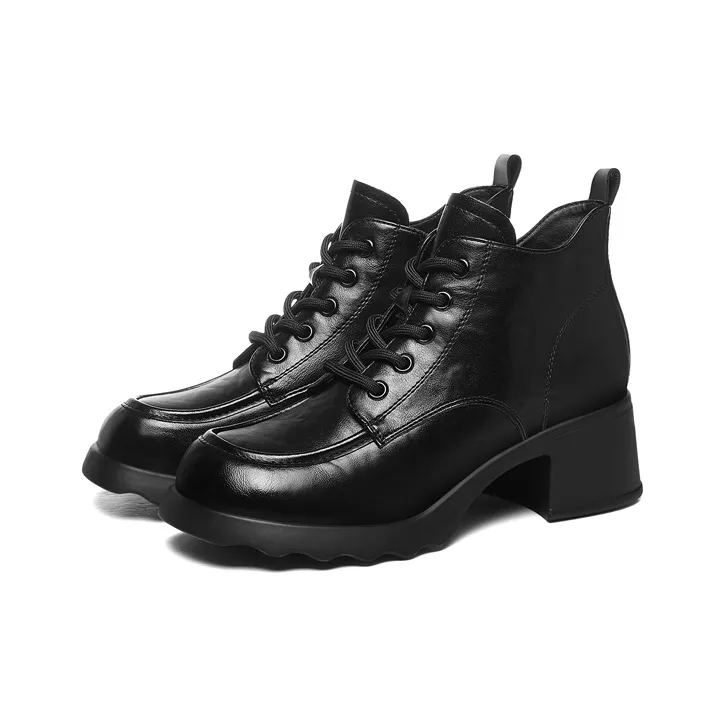 Golden Silk Rabbit Ankle Boots 5.5CM Women's-1