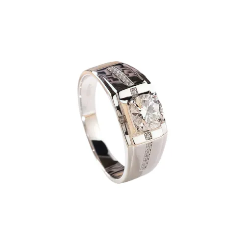 Stone On The Line S925 Silver Rings Men's