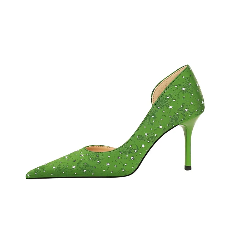 QITUMAUL Slim Heel High Heels 8cm Women's-12