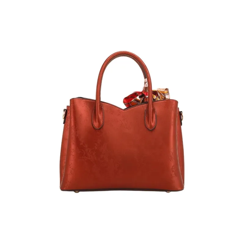 PAYOT Microfiber Synthetic Leather Wedding Set Shoulder Bag Crossbody Bag Handbag Regular Women's Brick Red-2