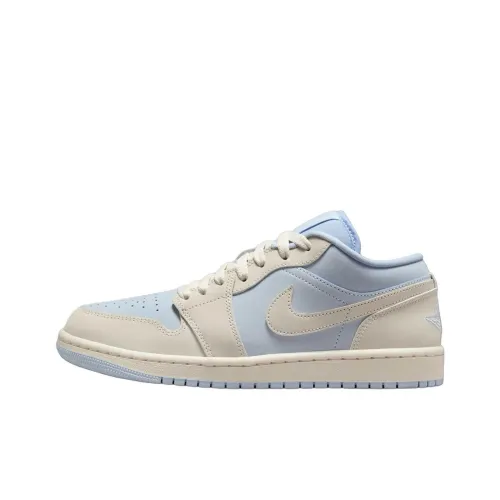 Jordan Air Jordan 1 Anti Slip Wear Resistant Low Top Vintage Basketball Shoes Women's Blue