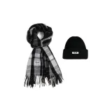 Checkerboard-Black+Knitted Hat-Black