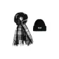 Checkerboard-Black+Knitted Hat-Black
