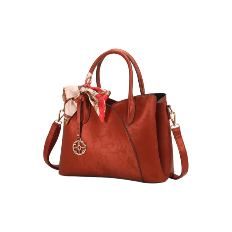 PAYOT Microfiber Synthetic Leather Wedding Set Shoulder Bag Crossbody Bag Handbag Regular Women's Brick Red-1