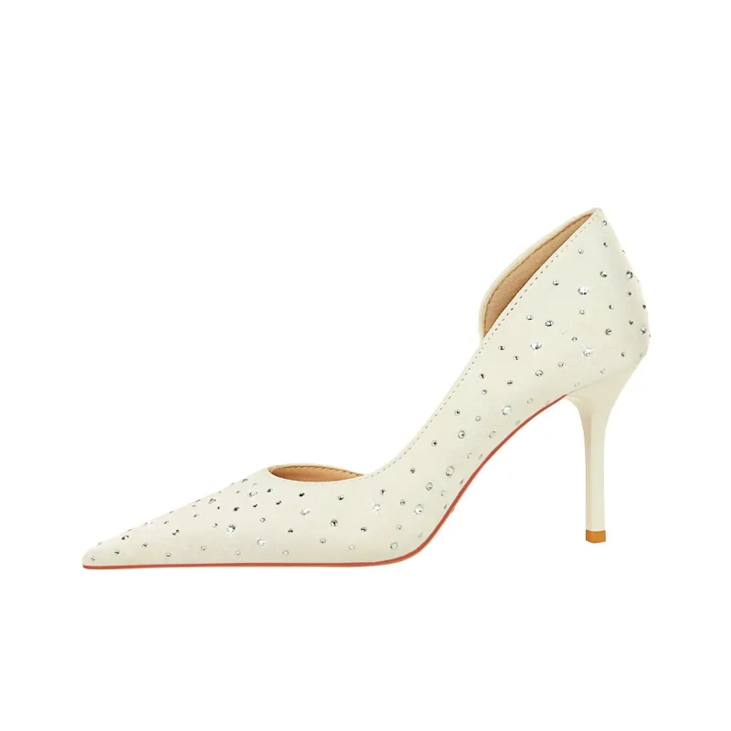 QITUMAUL Slim Heel High Heels 8cm Women's-3