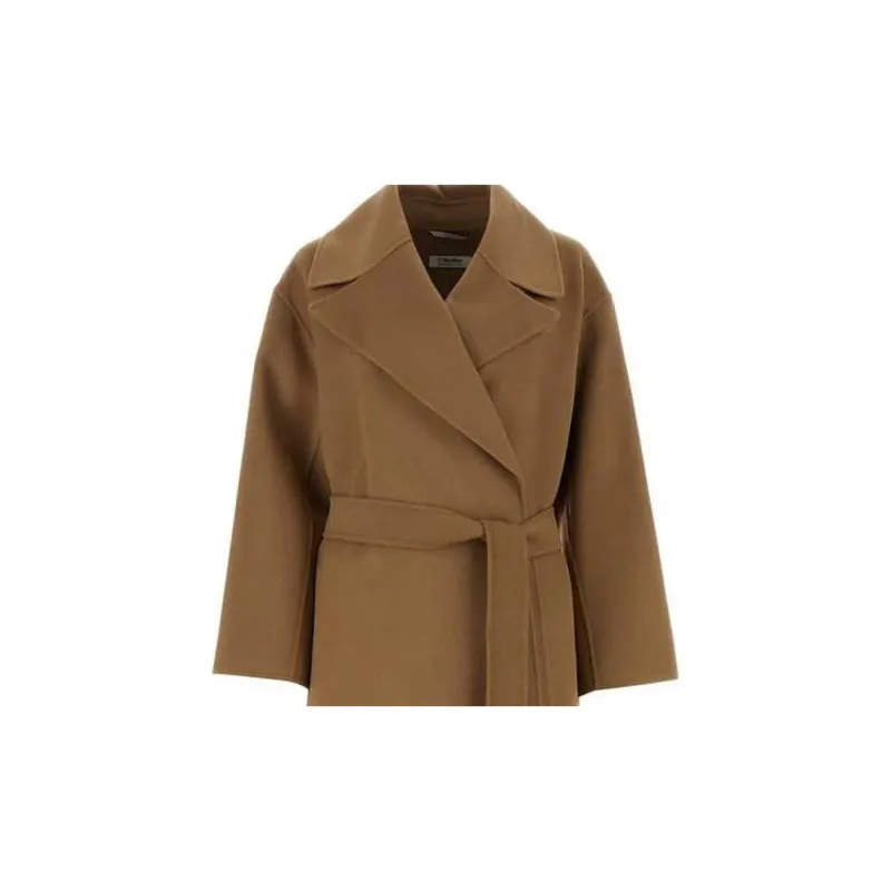 'S MAX MARA Belted Long Sleeved Coat-2