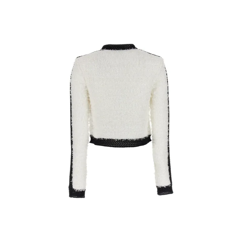 BALMAIN Buttoned Cropped Tweed Jacket-1