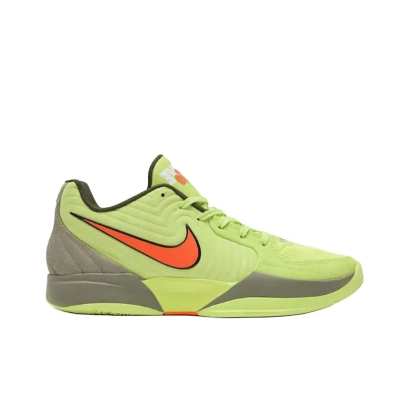 Nike Ja 2 Anti Slip Wear Resistant Low Top Basketball Shoes Unisex Yellow Green-1