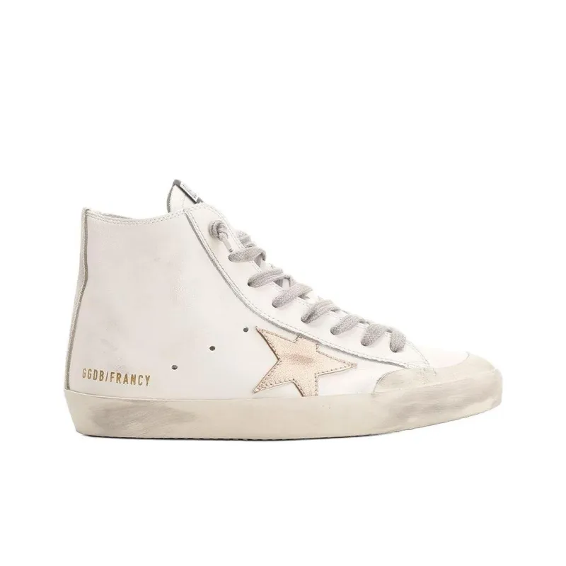 Golden Goose Francy High Top Skateboard Shoes Women's White-1