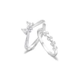 Sterling Silver Bestie Couple Rings