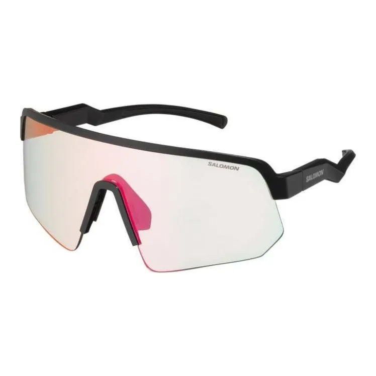 SALOMON Rubber Irregular Shape Sunglasses Unisex Black-0