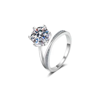 XINGLU 925 Silver Mohsunnite Rings Women's