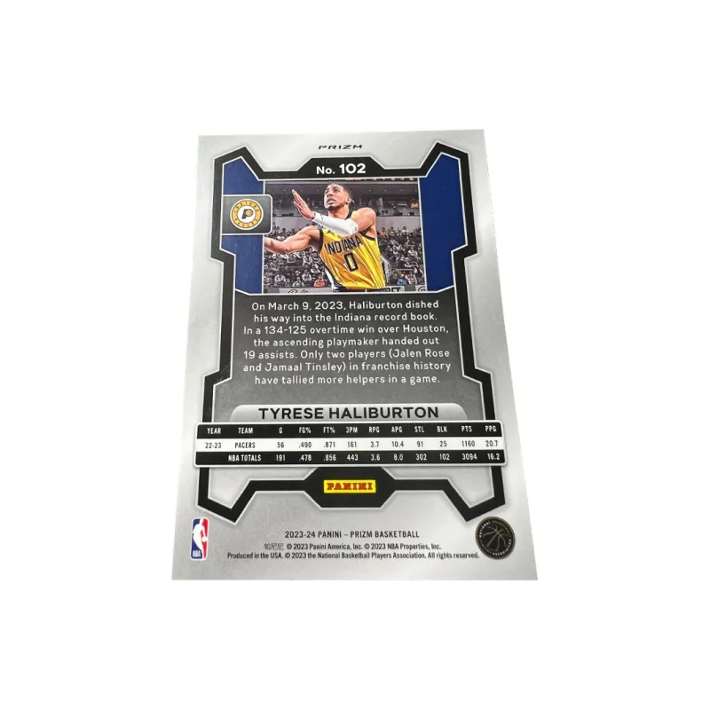 PANINI Pacers Tyrese Haliburton High End Royal Blue Ray Holographic Card Basketball Card Rare Card Sports Cards 1 Pc-1