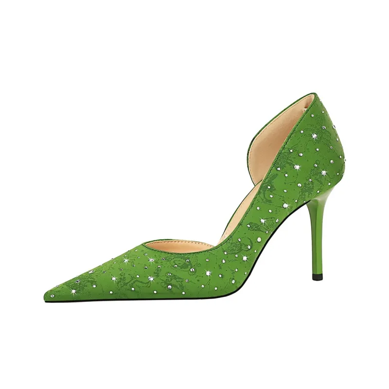 QITUMAUL Slim Heel High Heels 8cm Women's-13