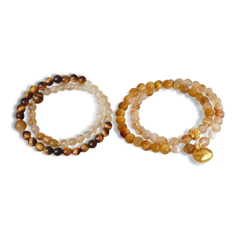 MOREL Tiger's Eye Stone Bracelets Unisex-4