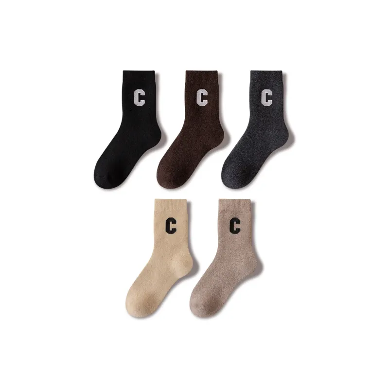 JIAZINI Mid Calf Socks Women's Combo Set-25