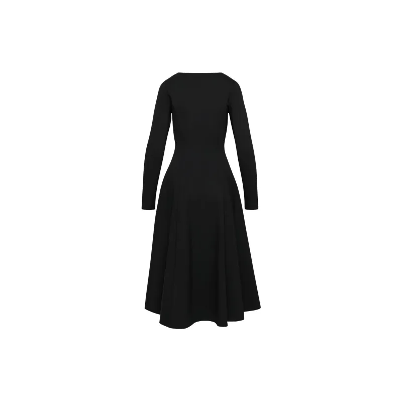 ARITZIA Babaton Leda Ponte Dress Long-Sleeved Dresses Women's BLACK/Black-1