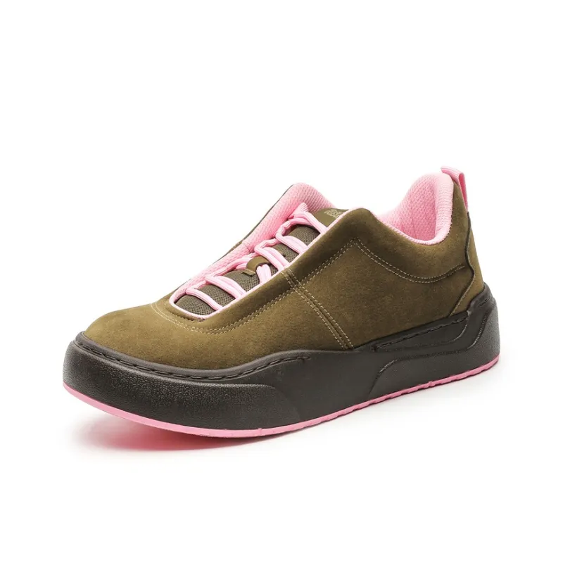 MABEL&CO Low Top Skateboard Shoes Men's Green Pink-0