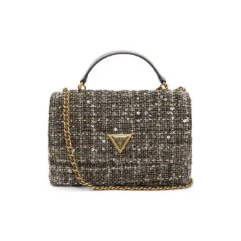 GUESS Artificial Leather Envelope Bag Shoulder Bag Crossbody Bag Handbag Medium Size Women's Dark Green