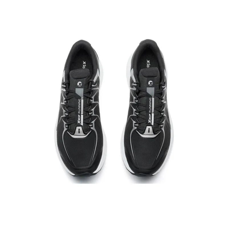 XTEP Cushioning, Slip Resistant, And Abrasion Resistant Low Top Casual Running Shoes Men's Black White-3
